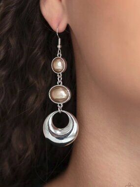 Paparazzi Jewelry Accessories Bubbling To The Surface - Brown Earrings Vintage